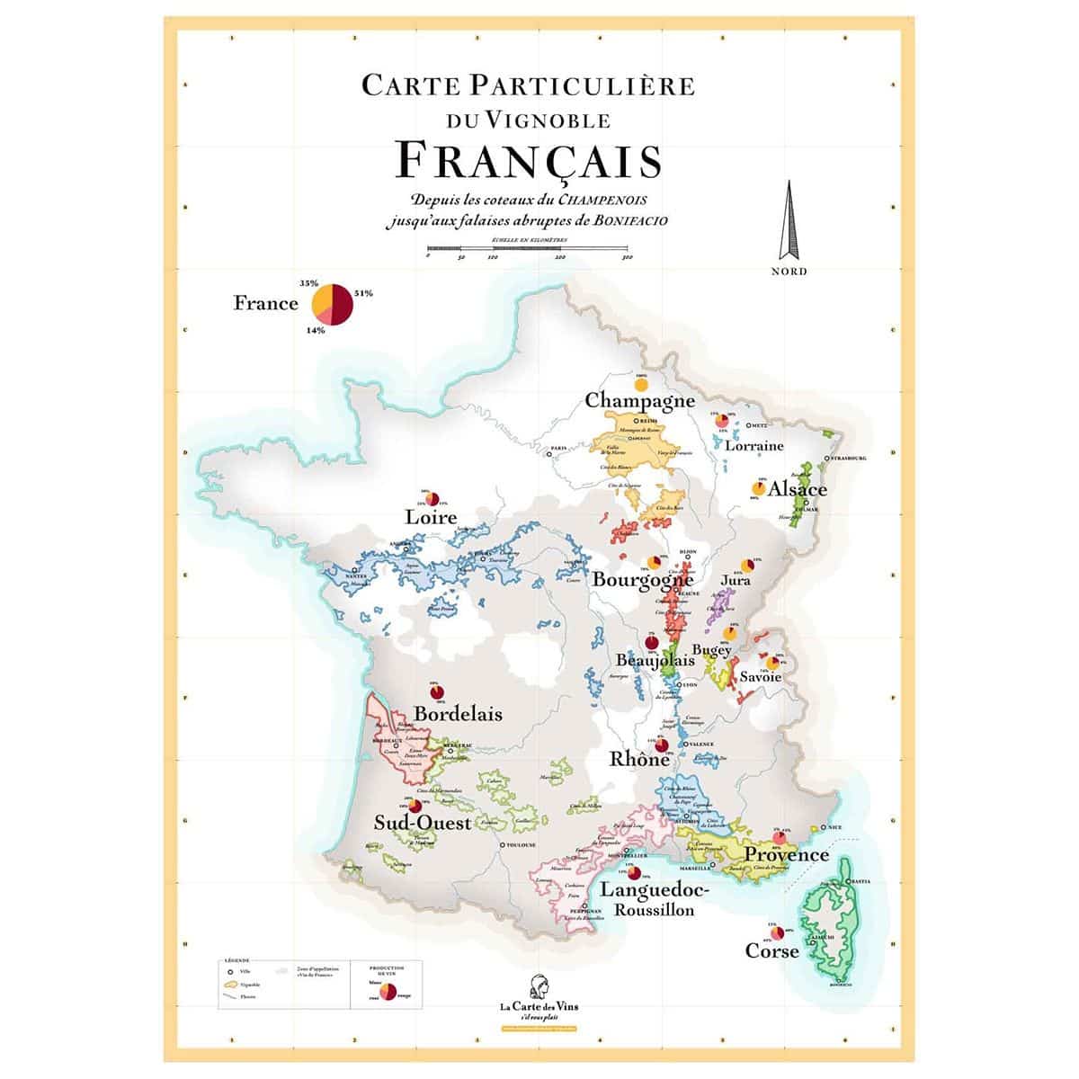 carte vignoble francais