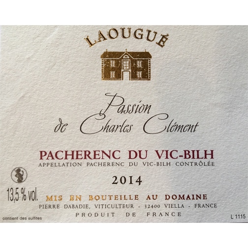 Domaine Laougué PACHERENC DU VIC-BILH 2014