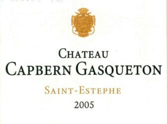 etiquette CAPBERN GASQUETON 2005