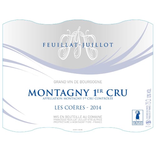 Domaine Feuillat Juillot MONTAGNY 1ER CRU 2014 les Coères