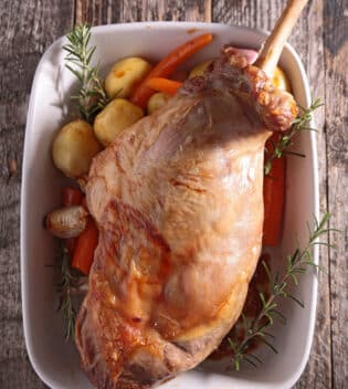 gigot légumes