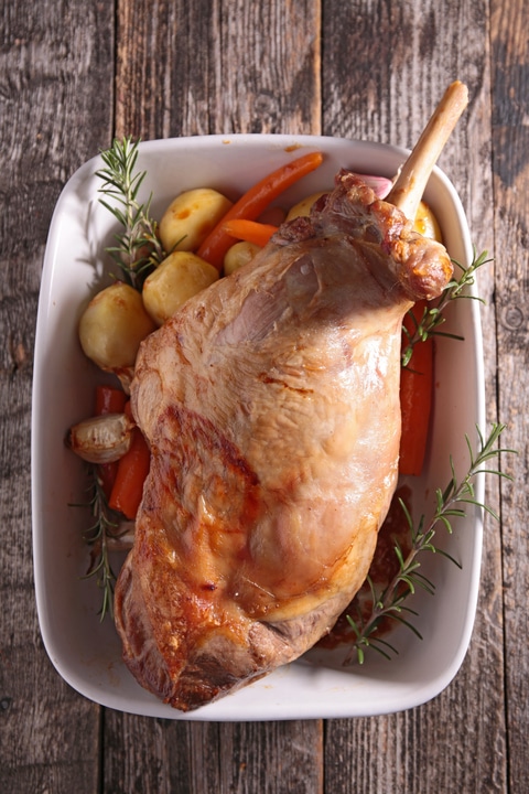 gigot légumes