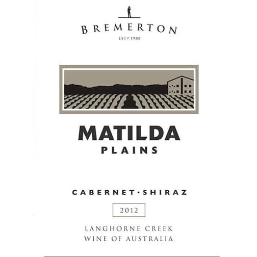 Australie Matilda Plains Cabernet Shiraz 2012 Bremerton