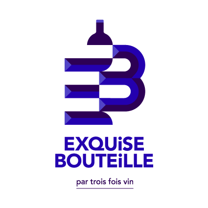 logo exquise bouteille Trois Fois Vin partage