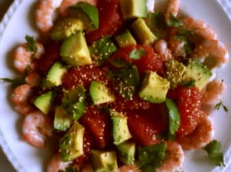 salade avocats crecettes pamplemousse