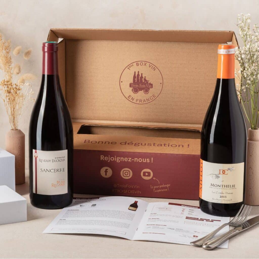 box vin rouge cadeau fête des pères